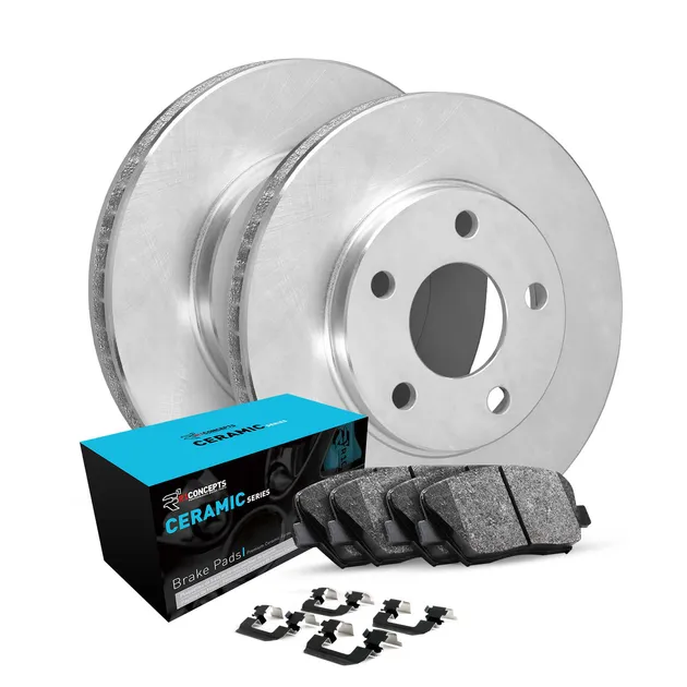 R1 Concepts WFWH1-63136 E- Line Series Brake Rotor W/ Ceramic Brake Pads & Hdw